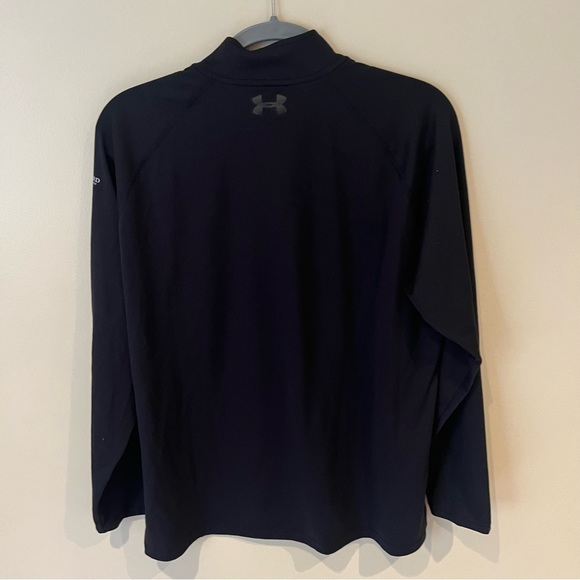 Under Armour Black Collared Zip Up Heat Gear Pullover | L - Picture 6 of 7